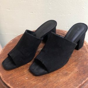 Zara Suede Open Heels